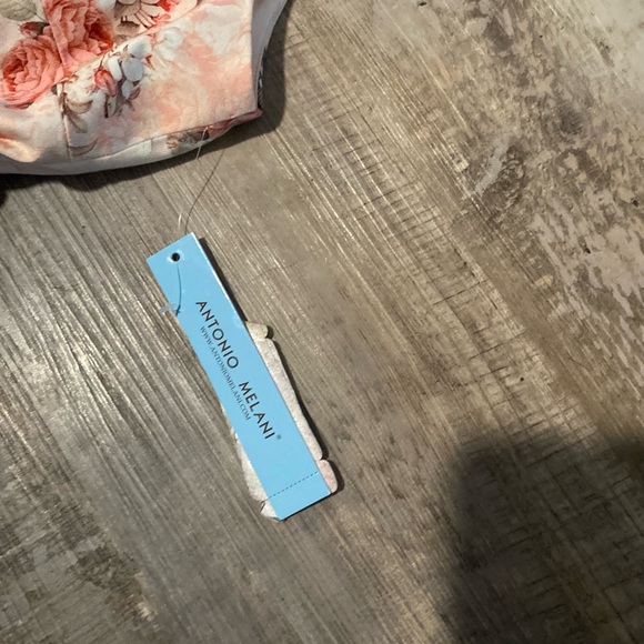 NWT Antonio Melani size 8 pink beige green sleeveless belted dress. - Picture 4 of 9